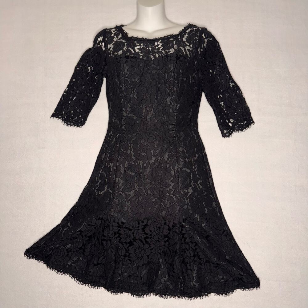 Eliza J Black Vintage Lace Dress